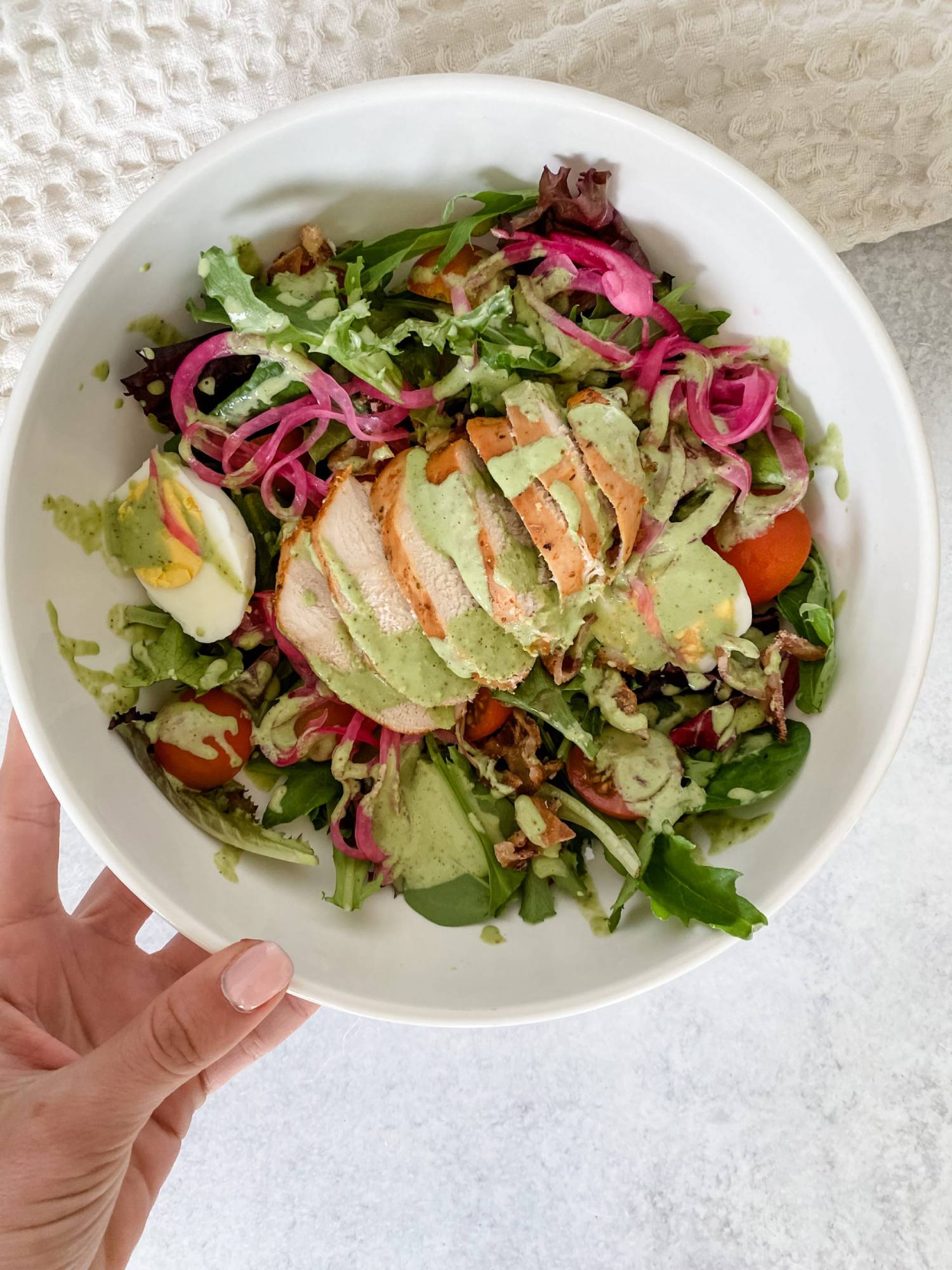 Panera Bread Green Goddess Salad with Chicken Lovely Delites