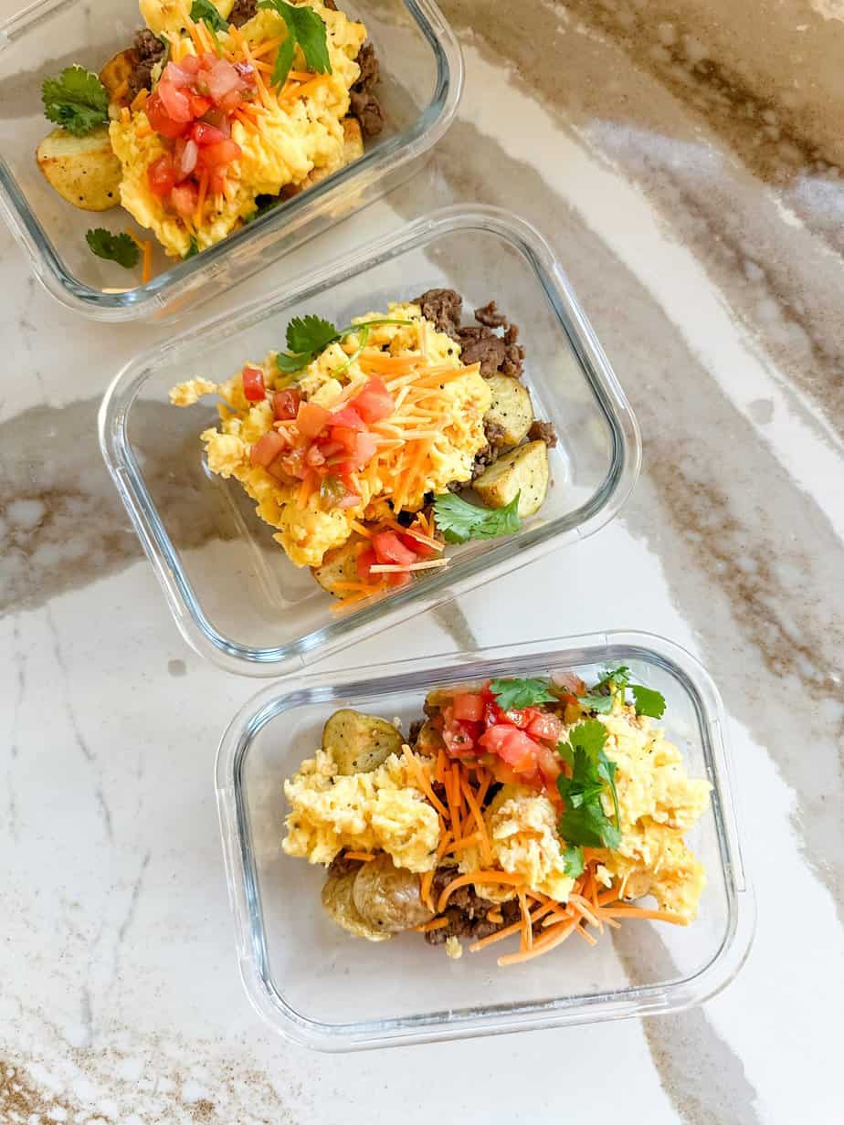 Meal Prep Breakfast Bowls - Lovely Delites