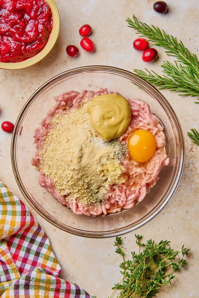the meatball ingredients together in one bowl