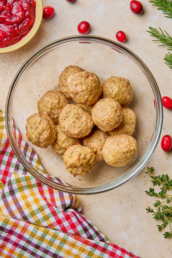 cooked meatballs in a bowl