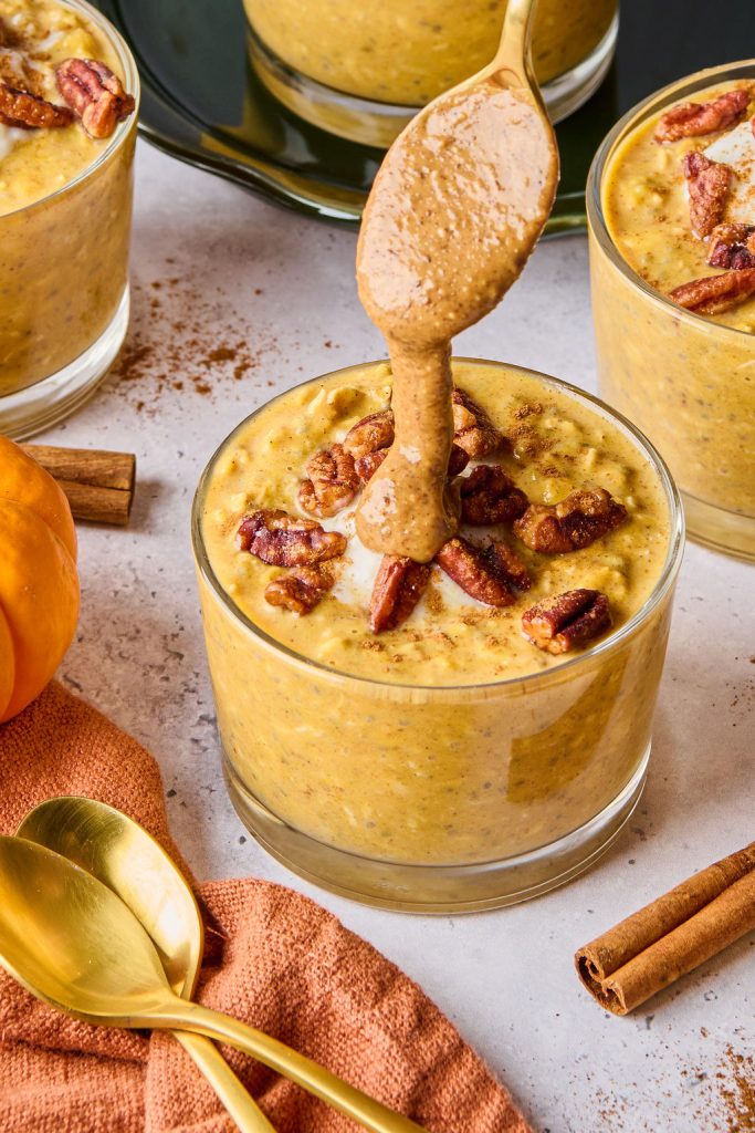 overnight oats with added toppings