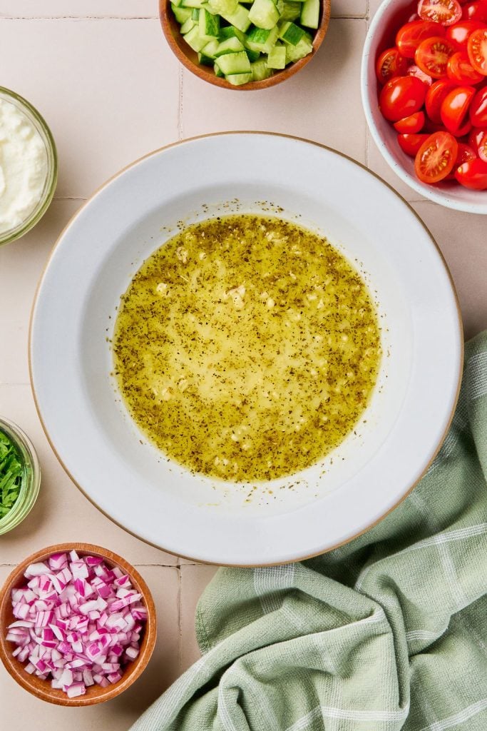 the marinade ingredients all combined