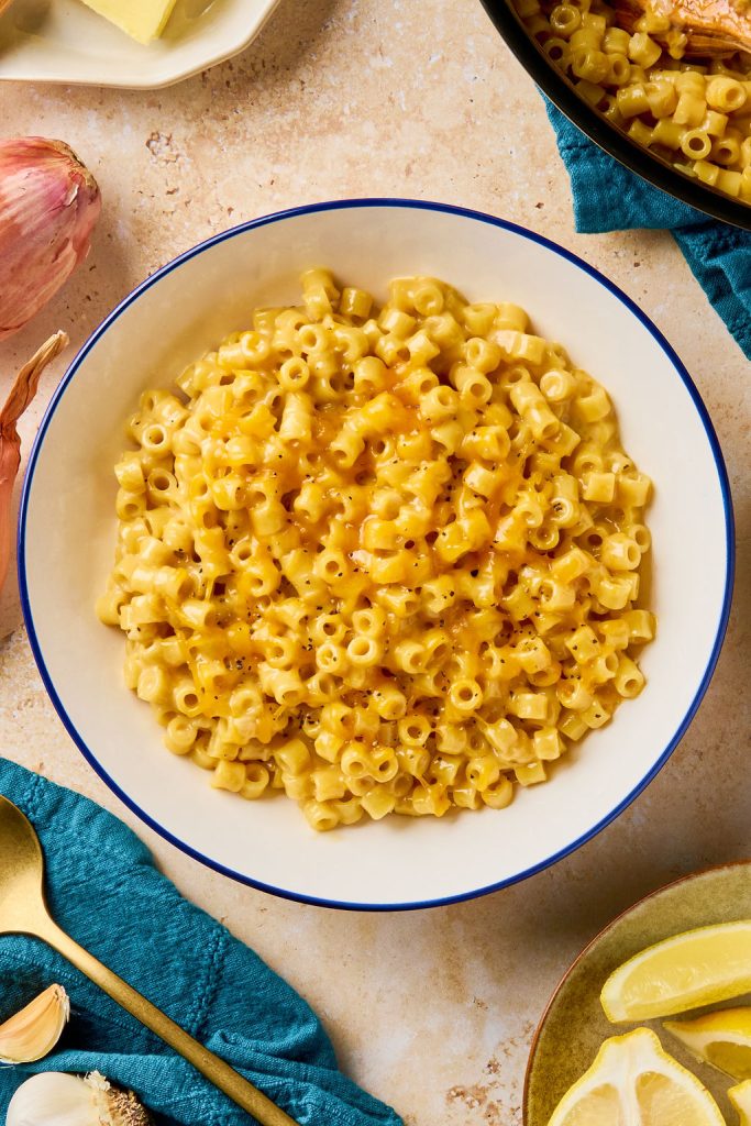 bone broth Mac and cheese in a bowl