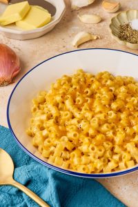 bone broth Mac and cheese in a bowl