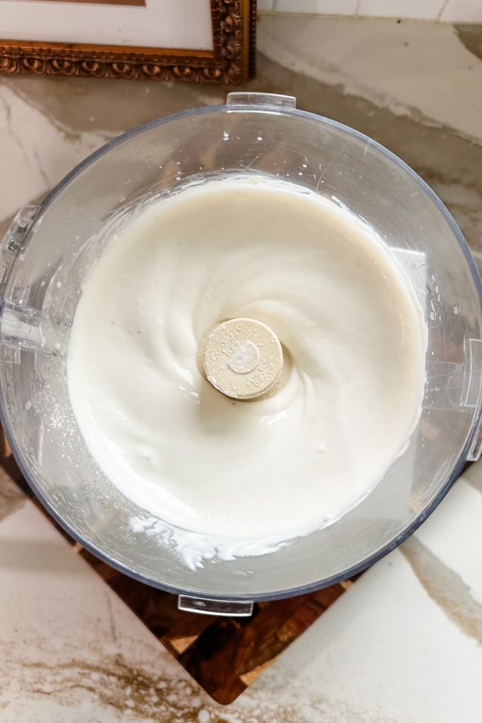 all ingredients blended in a food processor