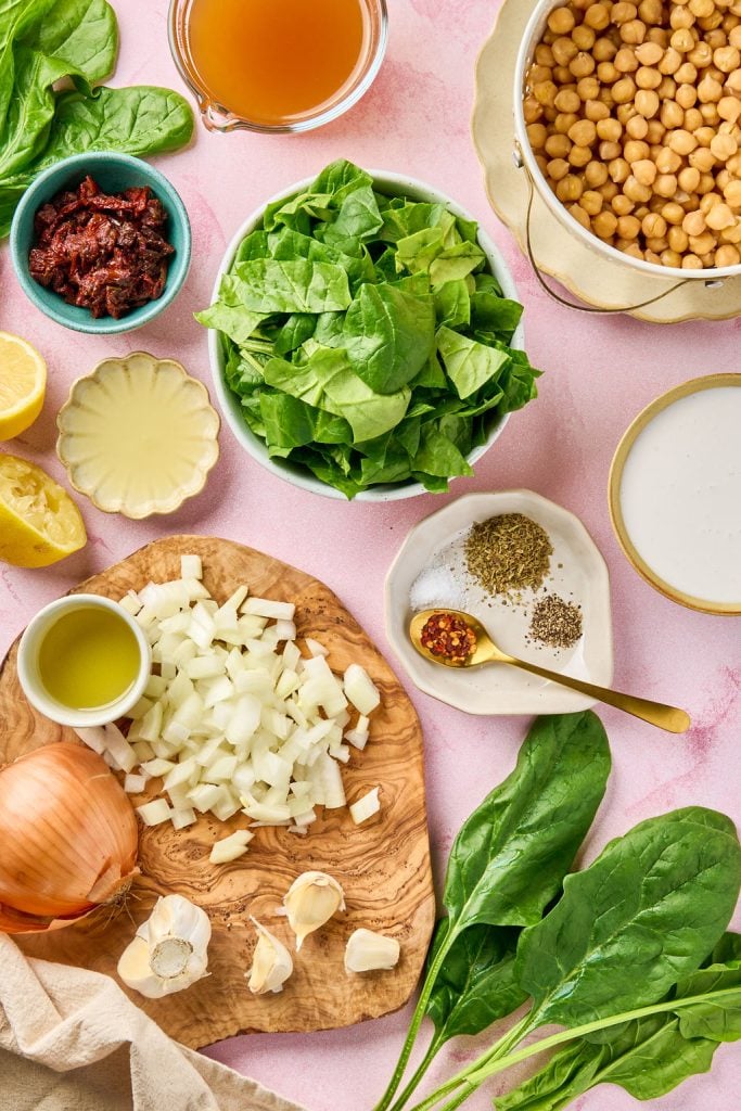 all the ingredients to make marry me soup