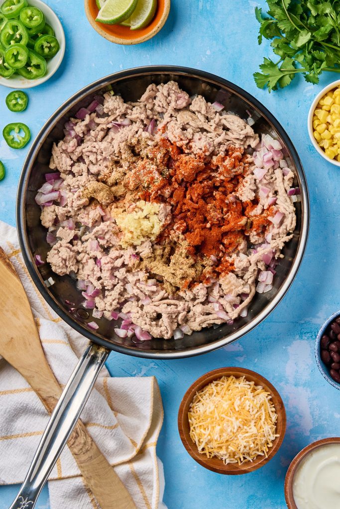 spices added to the ground turkey mix