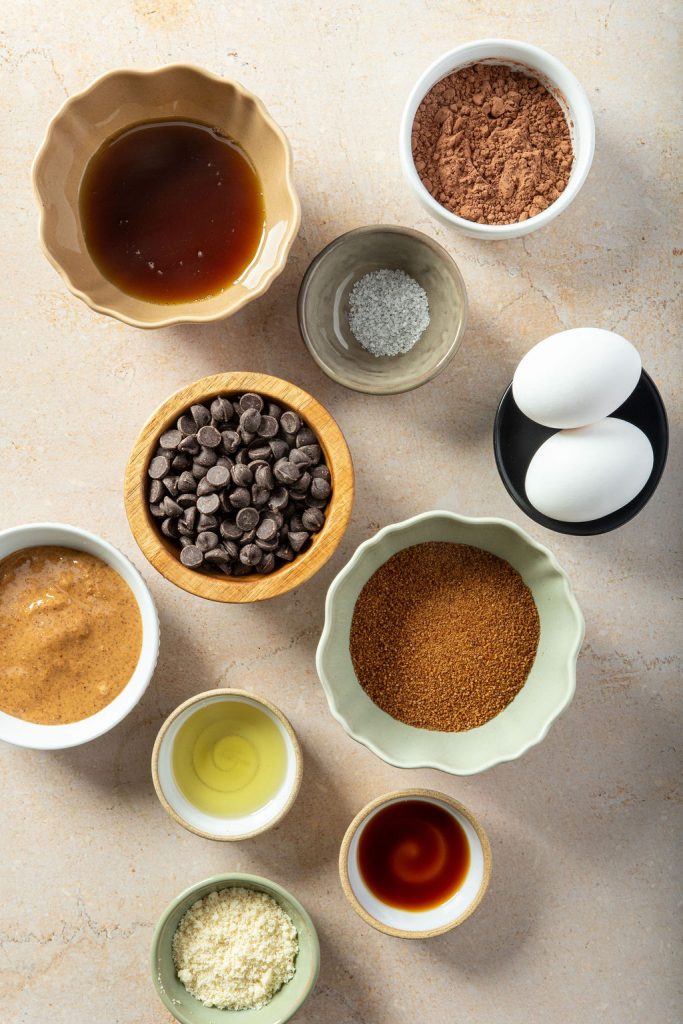 all the ingredients to make brownie pudding