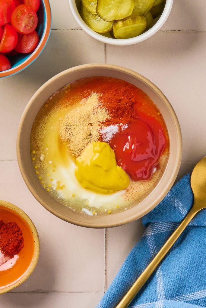 sauce ingredients in a bowl