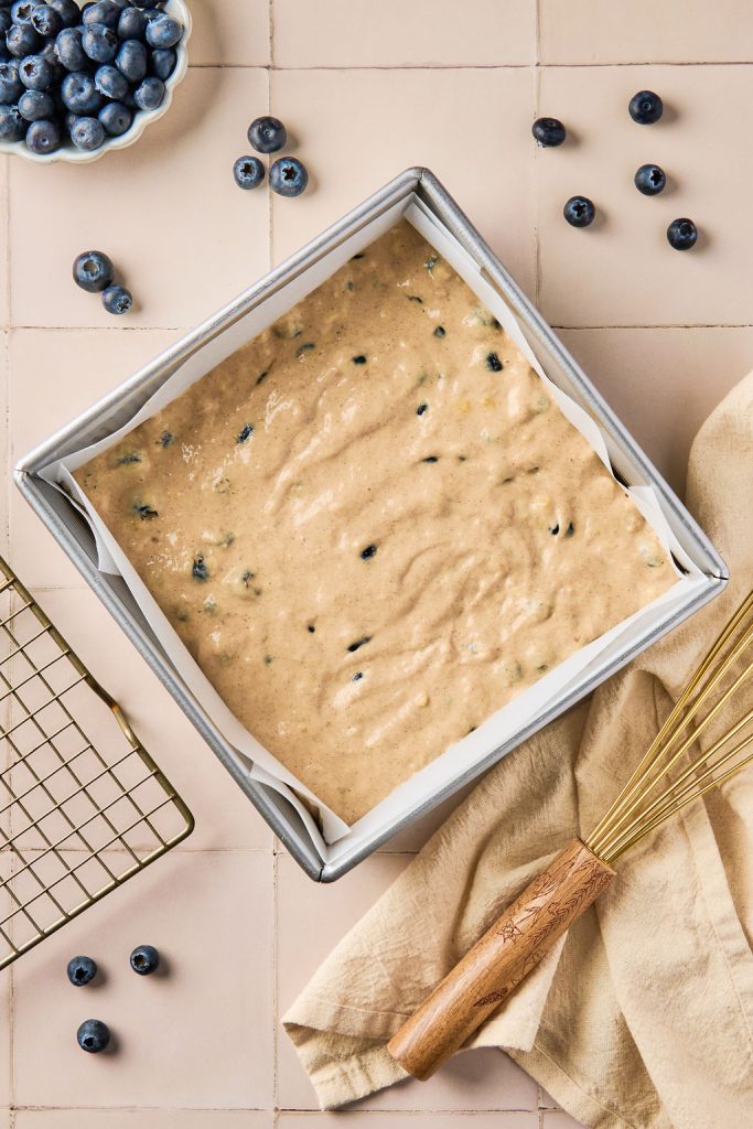 batter poured into the baking dish