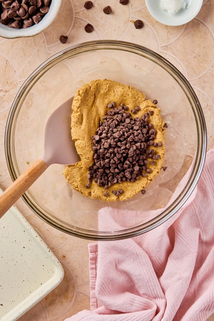 chocolate chips added to dough