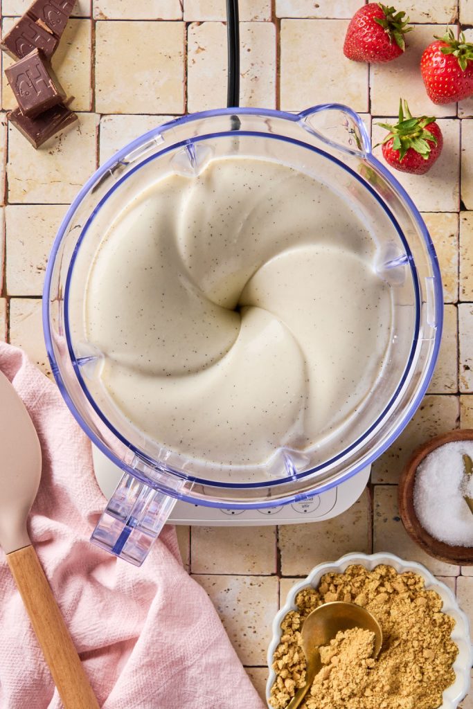 cheesecake base blended in a blender