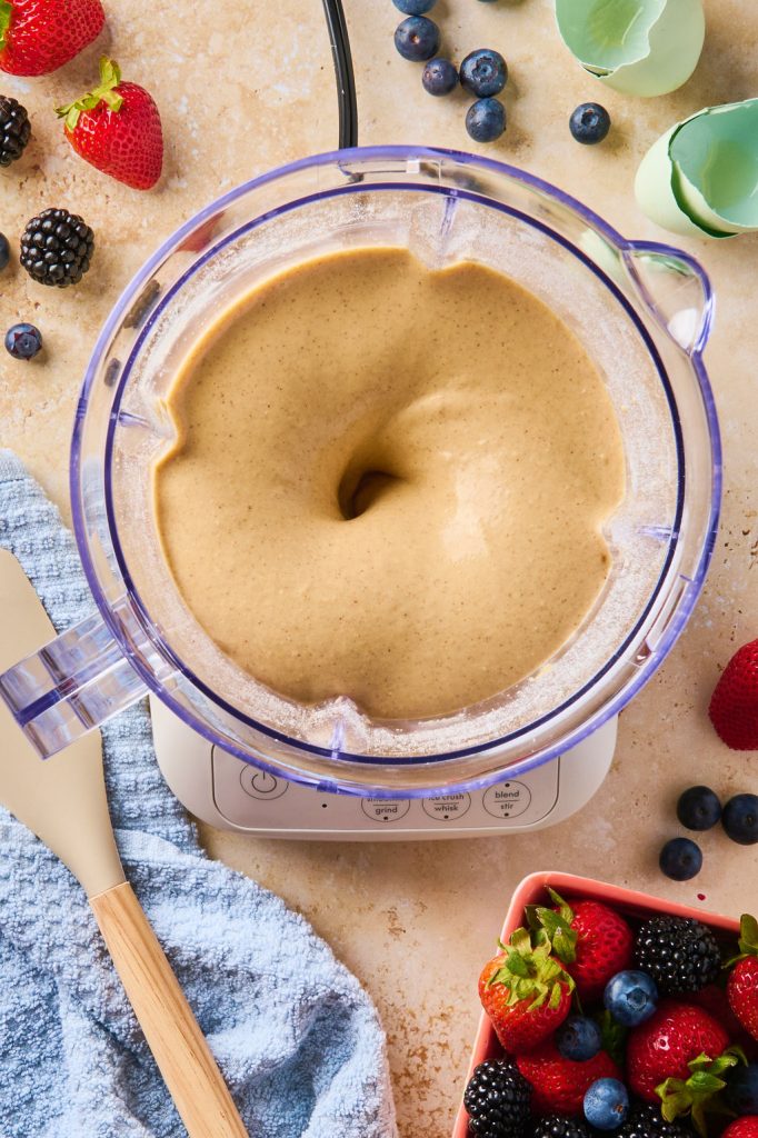 all the ingredients blended in a blender
