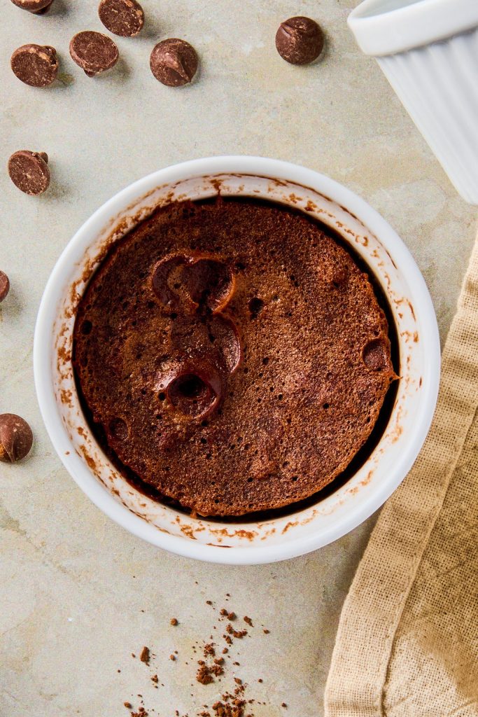 lava cake cooked in the ramekin
