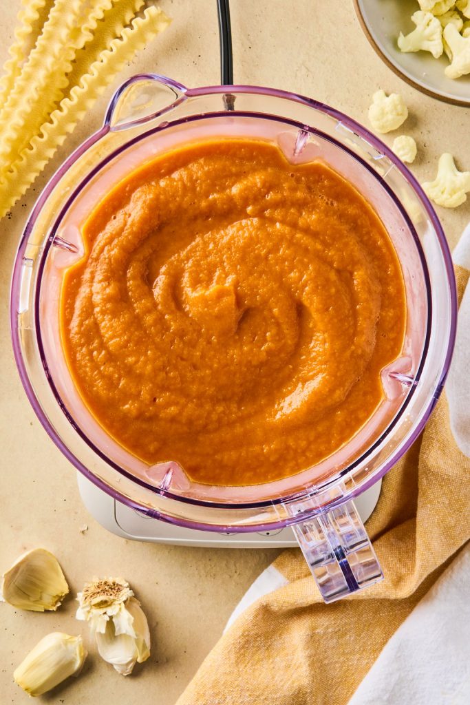 sauce blended in blender until creamy