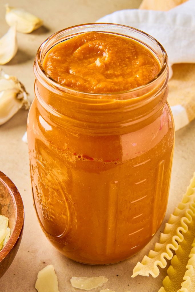 hidden veggie sauce in a mason jar